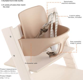 Stokke Tripp Trapp® Highchair, Baby Set, Cushion & Tray Set