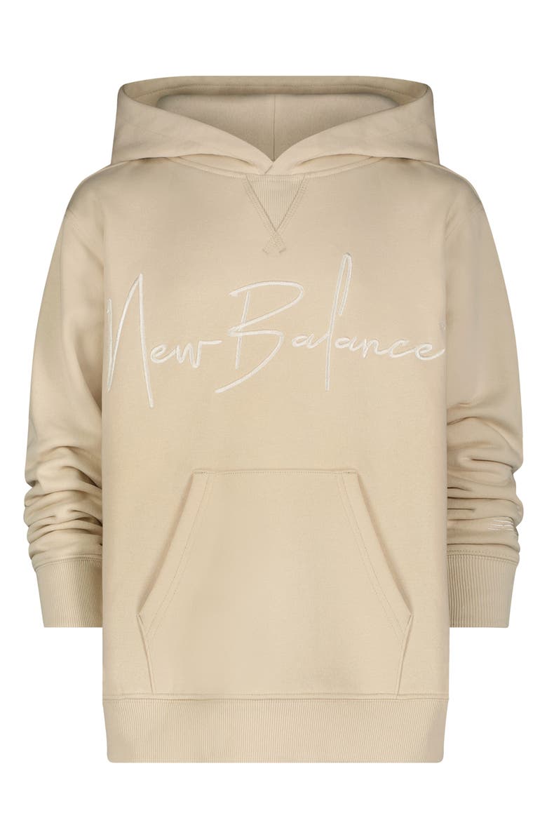 New Balance Kids' Embroidered Logo Fleece Hoodie, Alternate, color, 