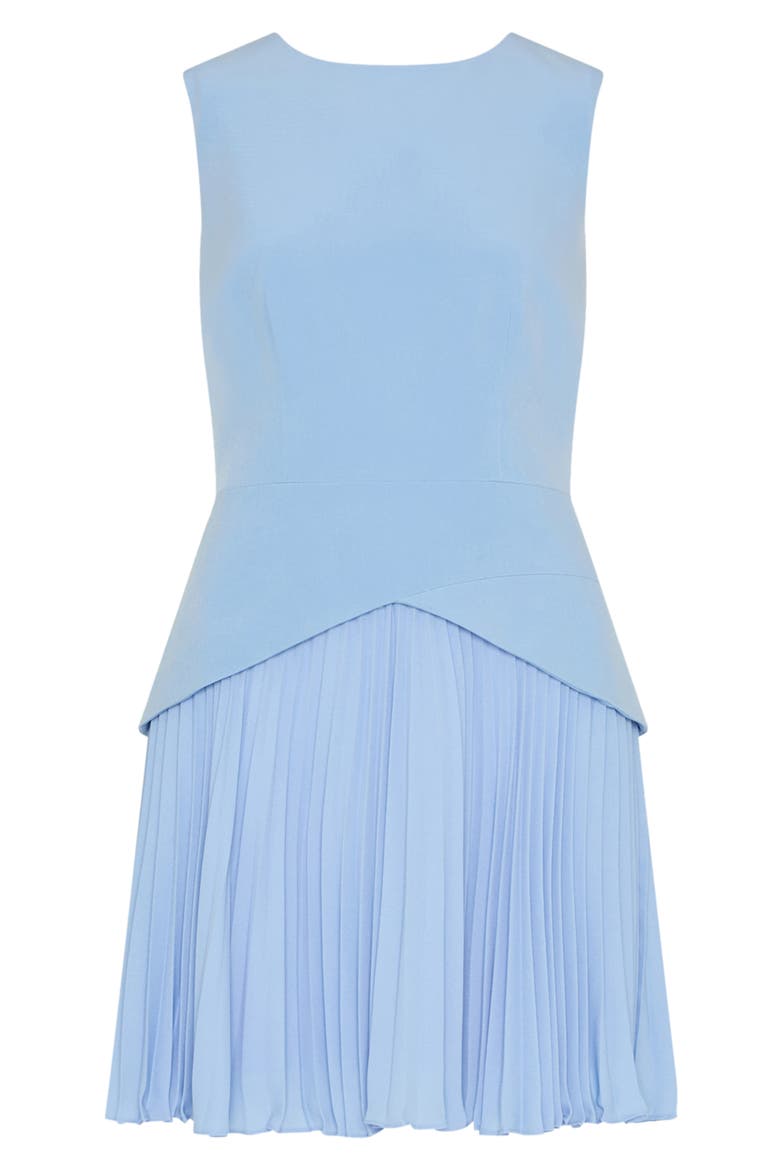 Haddy Sleeveless Pleated Minidress, Alternate, color, BLUE