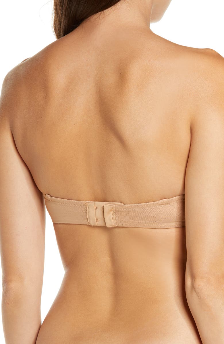 SKIMS Mesh Strapless Underwire Bra, Alternate, color, Ochre