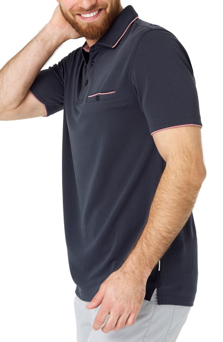 7 Diamonds Tidal Wave Pocket Polo, Alternate, color,