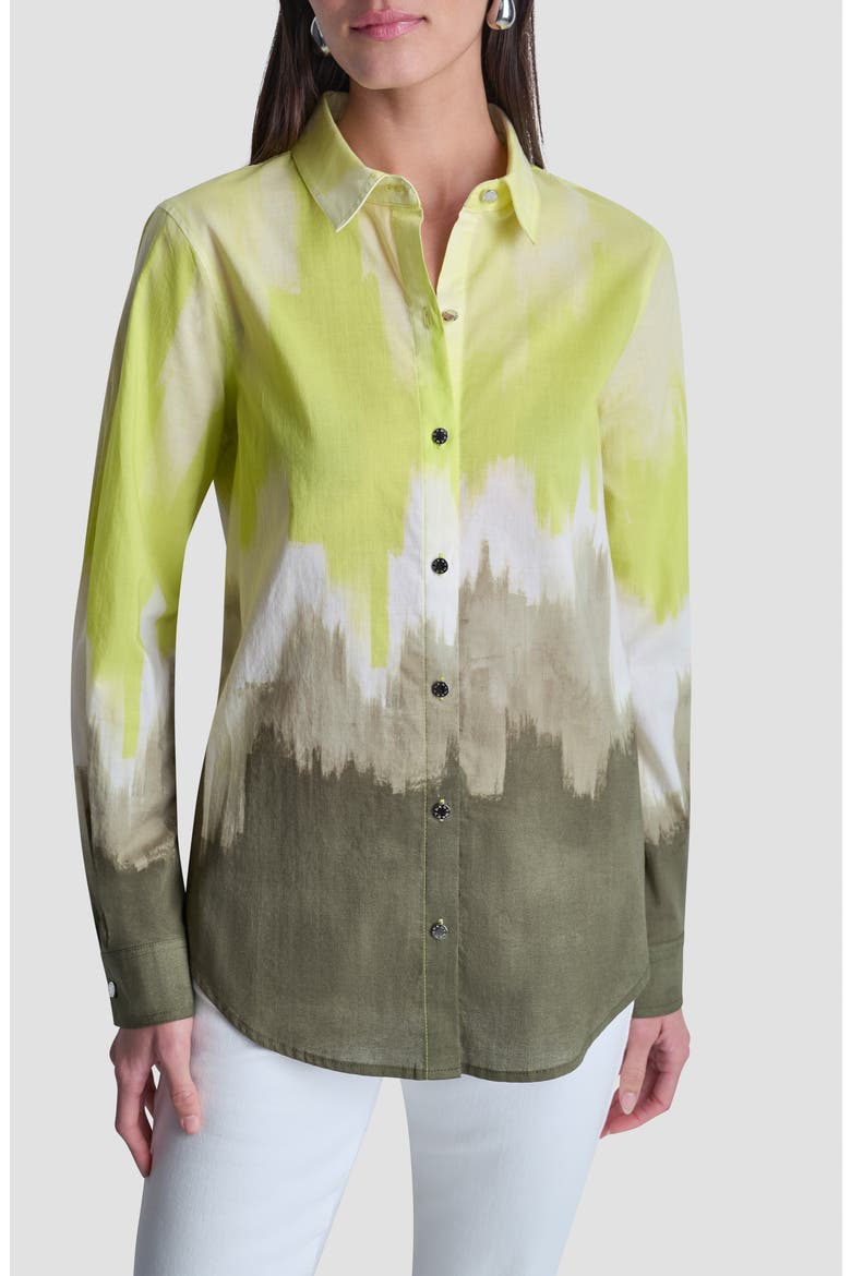 Ombré Cotton Voile Button-Up Shirt, Main, color, DAYBREAK HAZE