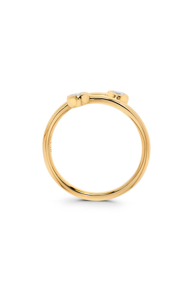 H.J. Namdar 14K Gold Bezel Set Diamond Crossover Band Ring - 0.20 ctw, Alternate, color, Yellow Gold