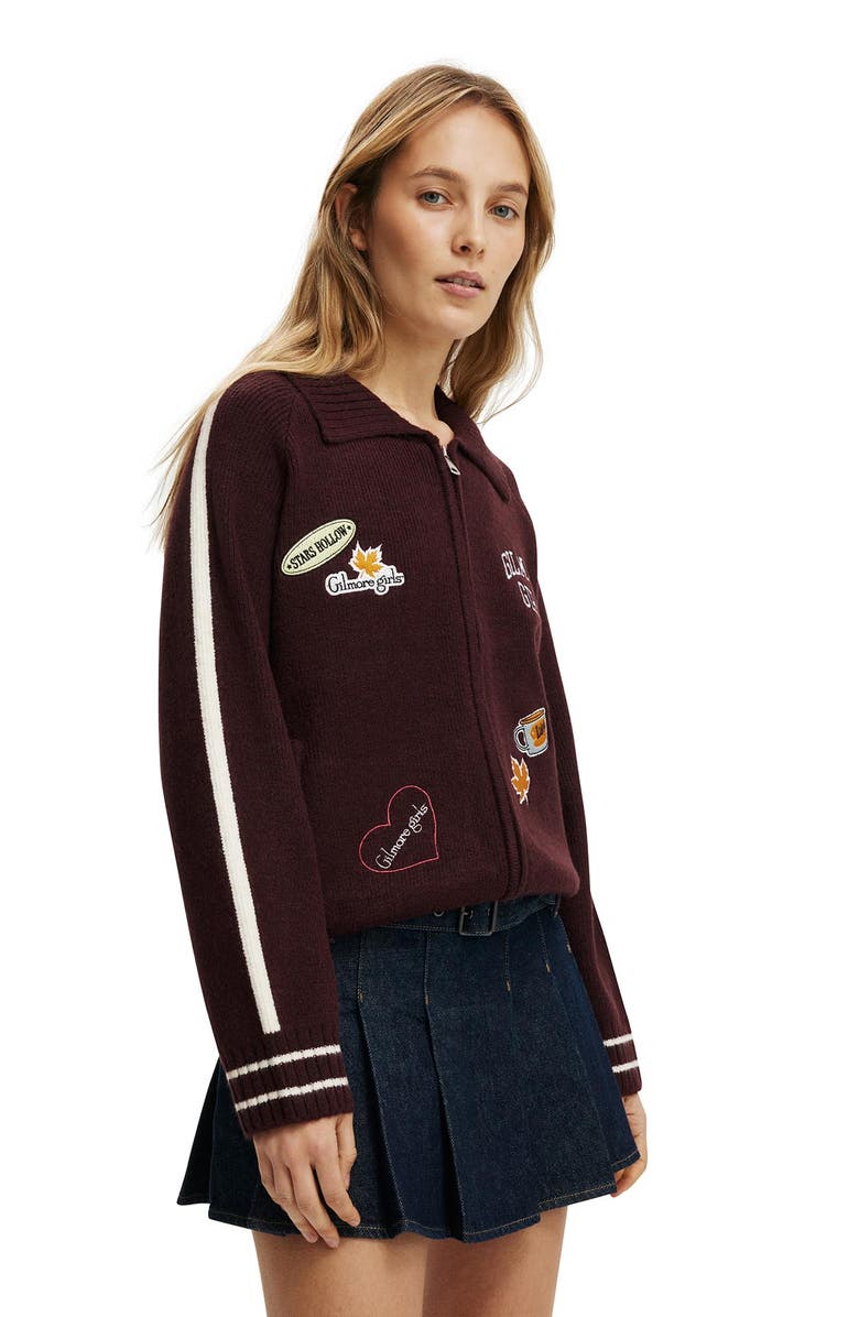 Cotton On Women's Gilmore Girls Knit Bomber, Main, color, 