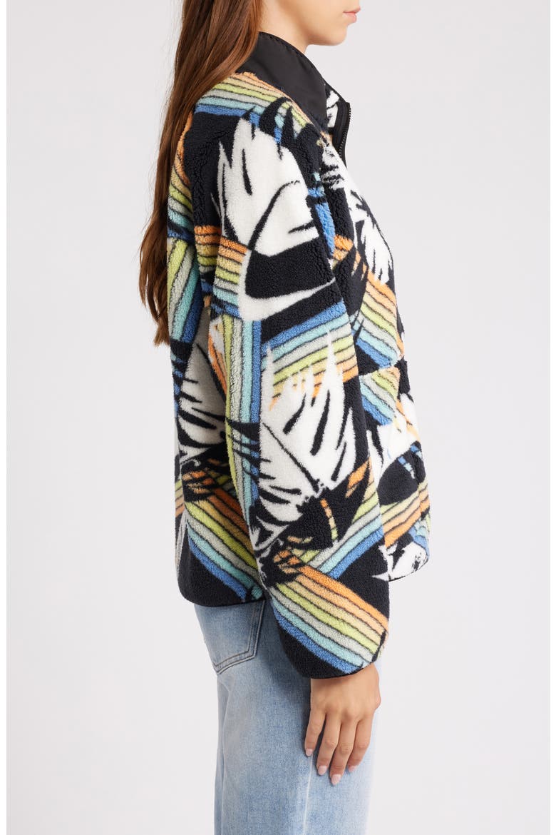 High Tide Hoffman Polar Fleece Zip Jacket, Alternate, color, BLACK/ MULTI