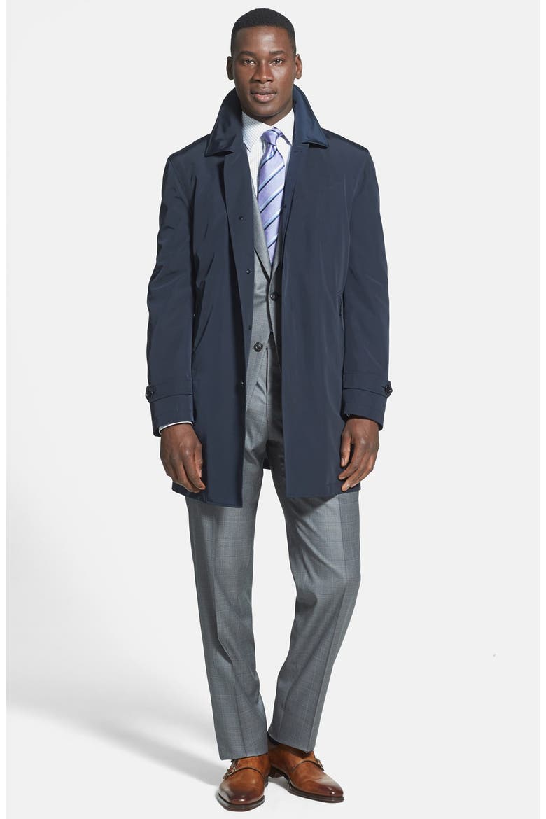 Classic Fit Raincoat, Main, color, NAVY