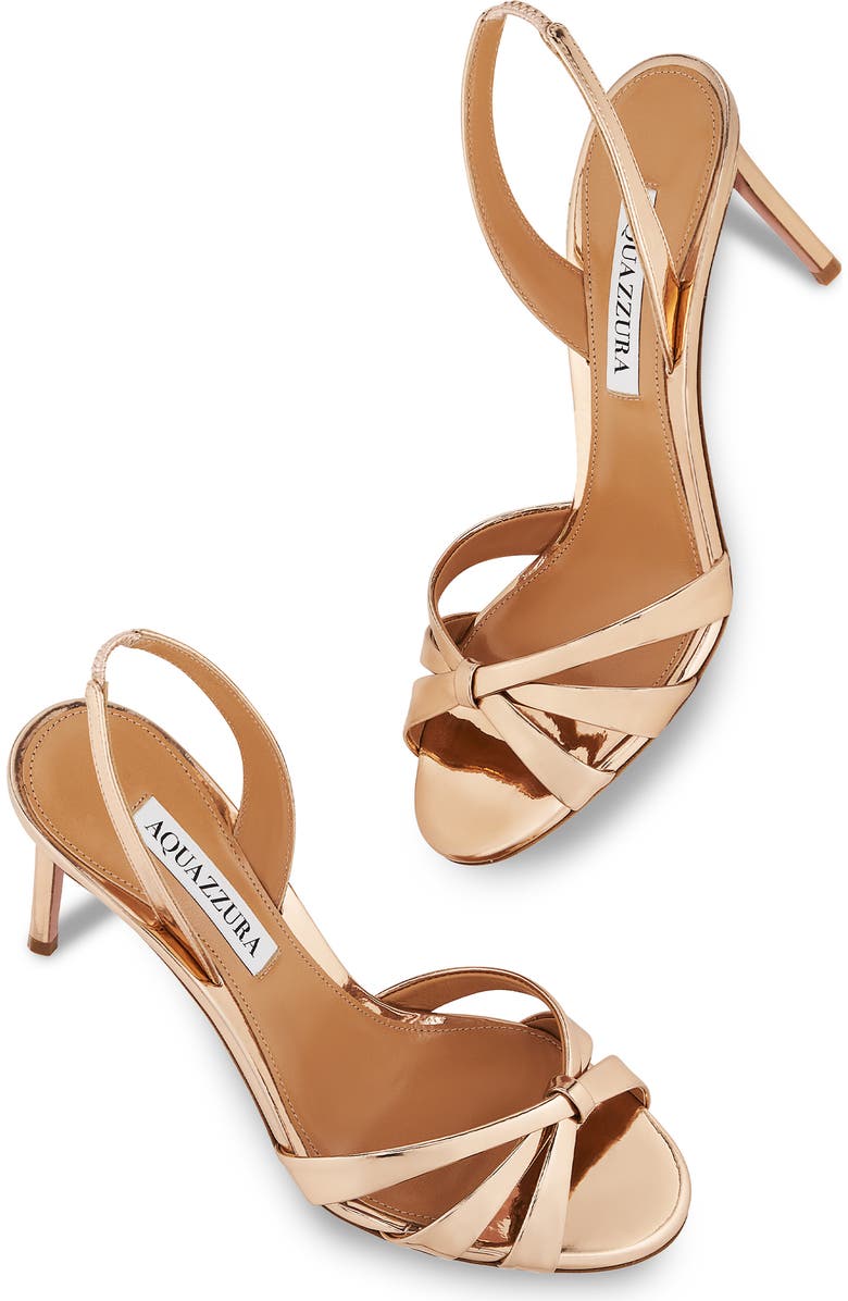 Aquazzura Tati Metallic Sandal, Alternate, color,