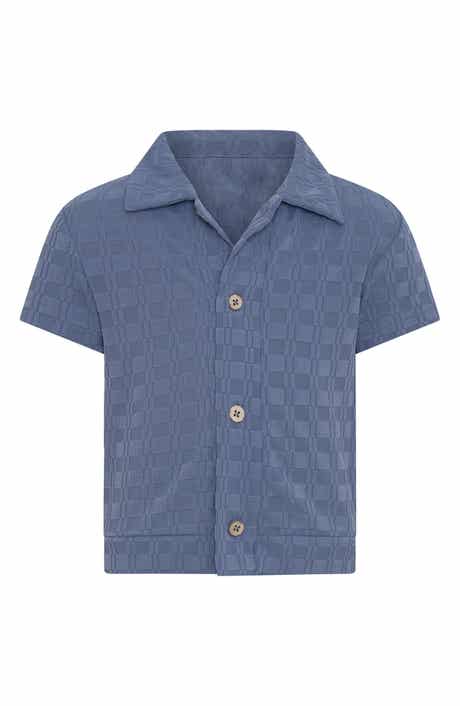 Textured Button-Up Shirt