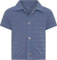 TINY TRIBE Textured Button-Up Shirt