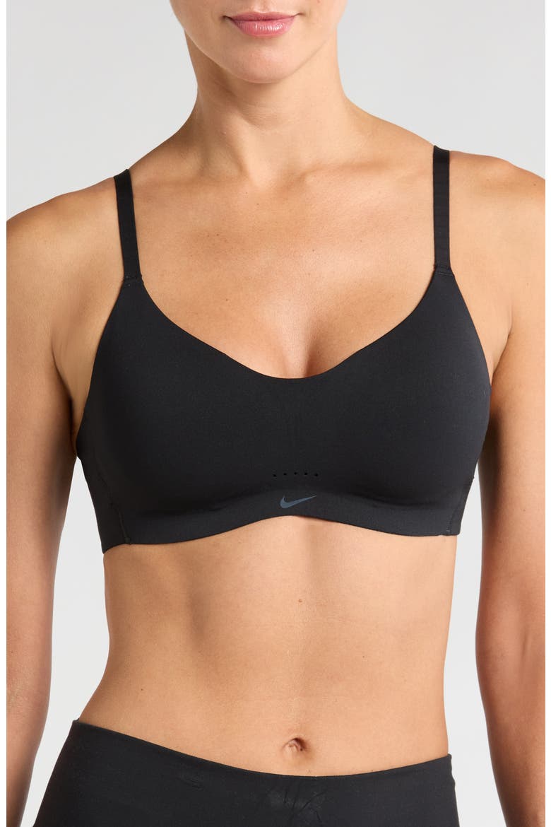Alate Minimalist Dri-FIT Padded Sports Bra, Main, color, 010 BLACK/COL GY