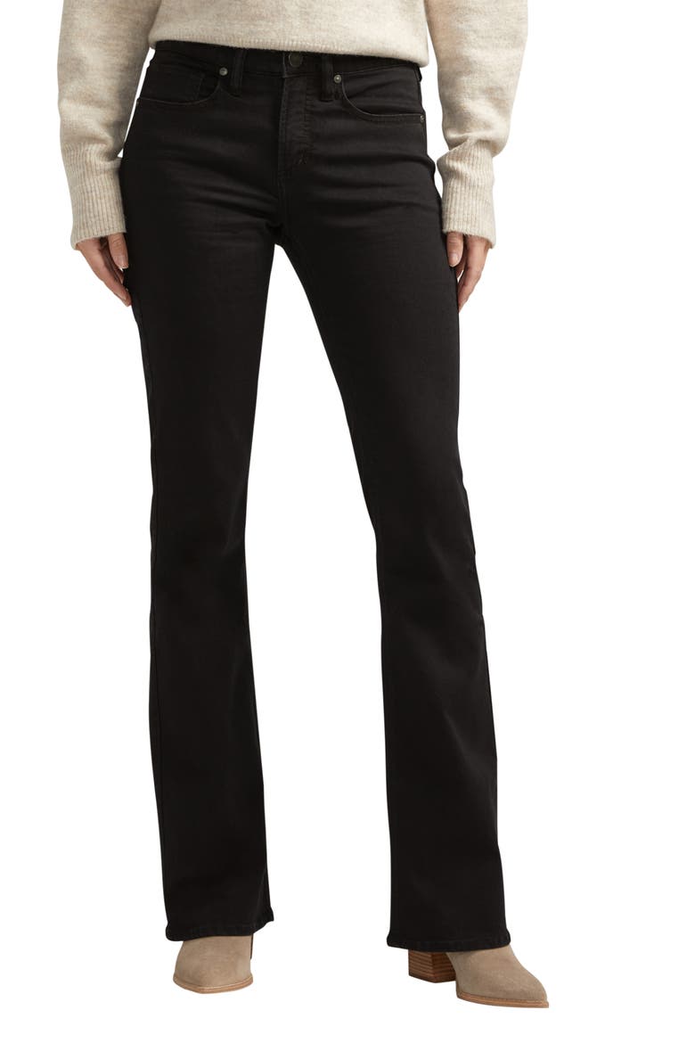 Suki Curvy Slim Bootcut Jeans, Main, color, BLACK