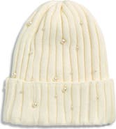 Tasha Faux Pearl Stud Beanie