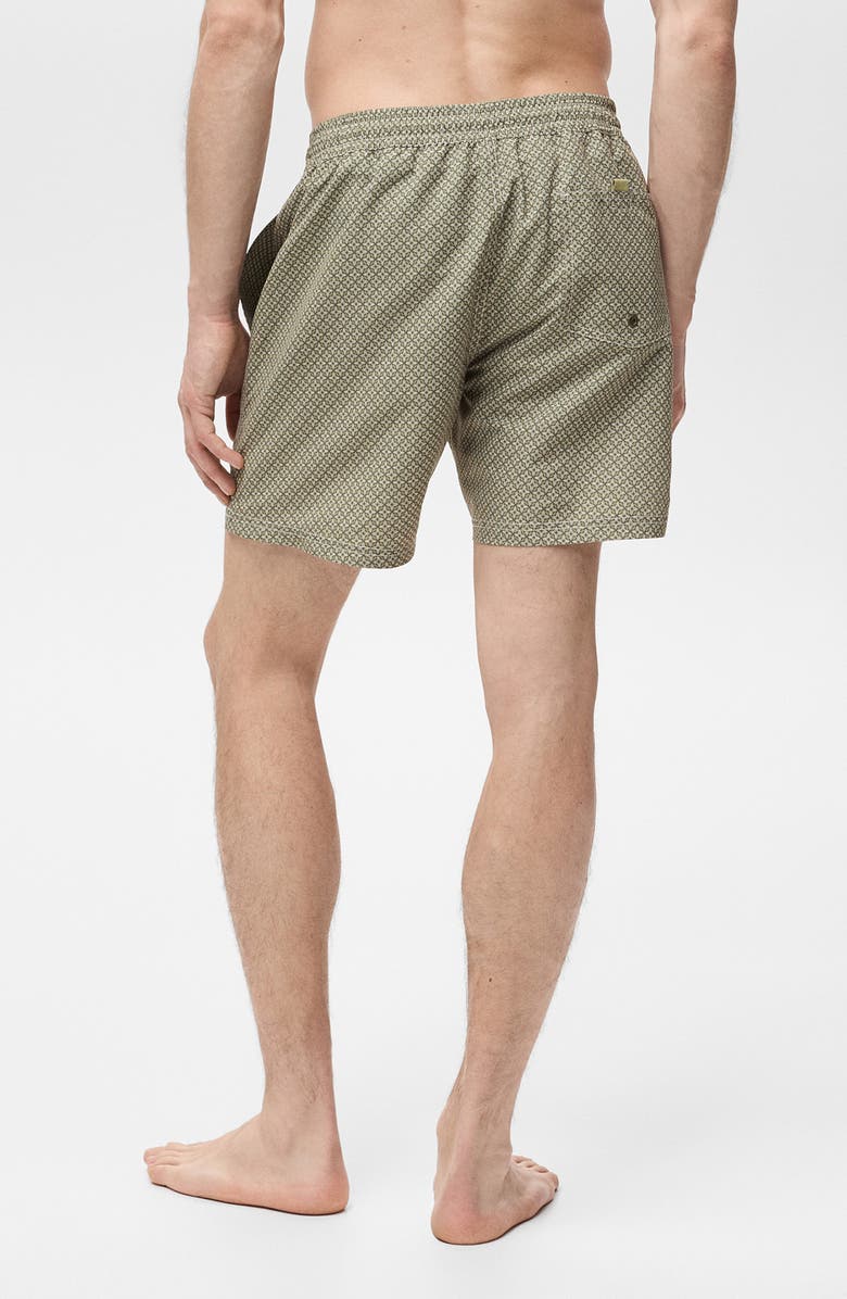 MANGO Geometric Print Swim Trunks, Alternate, color,