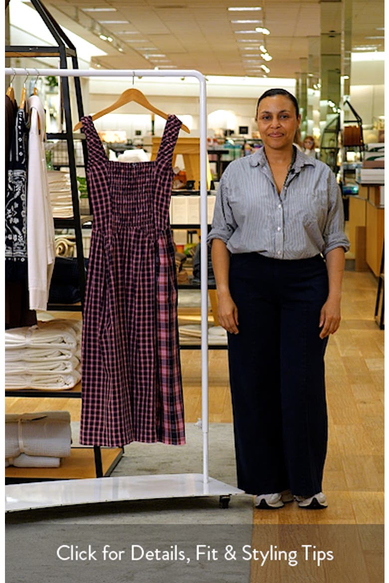 Mallory Plaid Smocked Midi Dress video