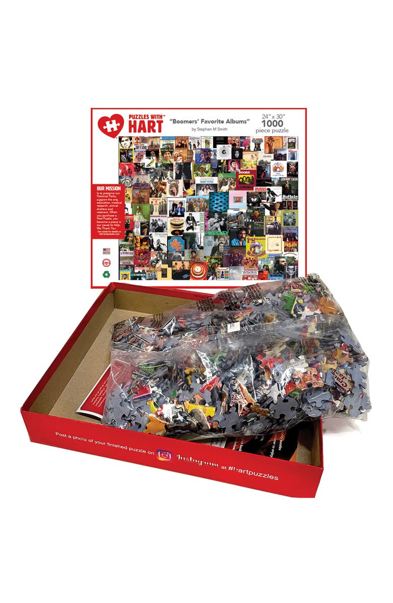 Hart Puzzles Boomers' Favorite Albums 24 x 30 Inch 1000 Piece Puzzle, Alternate, color,