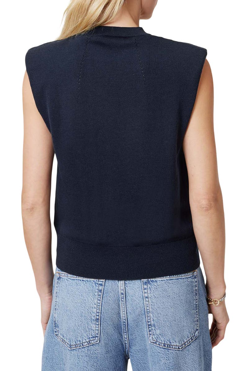 AllSaints Kayla Cap Sleeve Merino Wool Sweater, Alternate, color, Ink Blue