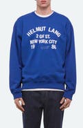 Helmut Lang Varsity Cotton French Terry Crewneck Sweatshirt