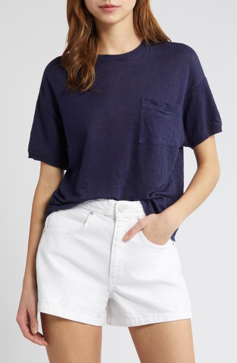Pocket Organic Linen T-Shirt