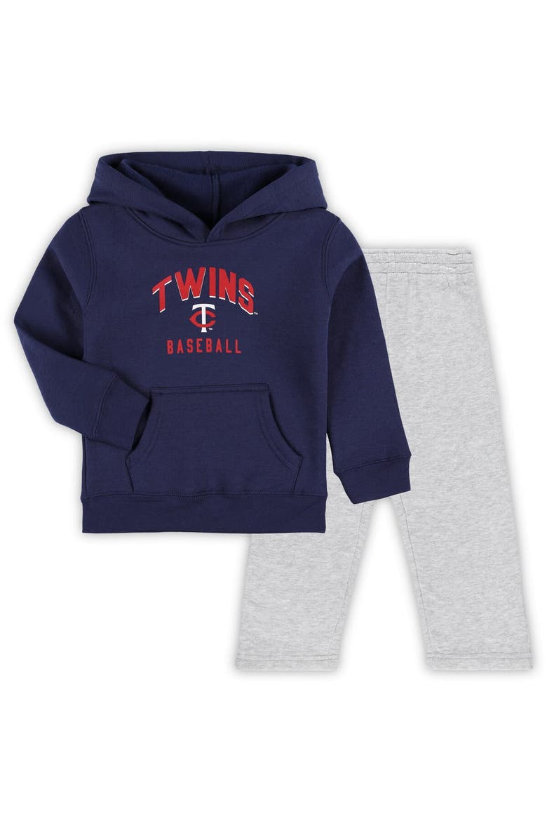 Toddler Navy/Gray Minnesota Twins Play-By-Play Pullover Fleece Hoodie & Pants Set, Alternate, color, Navy