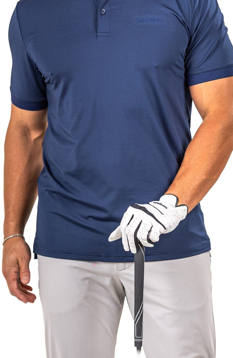 Maceoo Marthyr0030 Blue Contrast Collar Golf Polo, Alternate, color, 