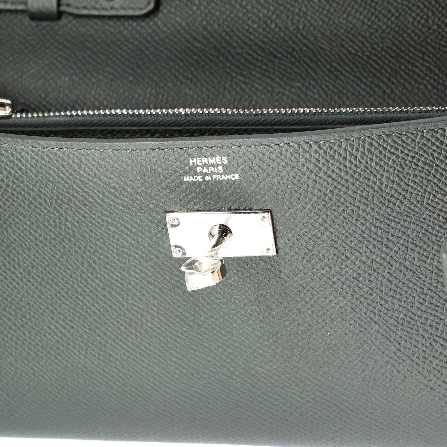 Pre-Owned Hermes Kelly To Go Wallet Epsom, Alternate, color, Vert Mangrove