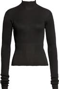 RIER Silk Rib Turtleneck Sweater