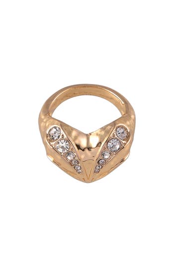 Rachel Roy Heart Cocktail Ring In Gold