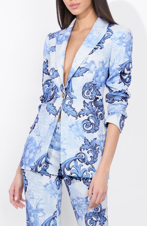 Alice And Olivia Breann Fitted Blazer In Scroll Symphony