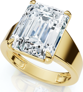 Bliss Diamond Certified 6Ct Emerald Cut Stephanie Diamond Engagement Ring 14k Gold Lab Grown