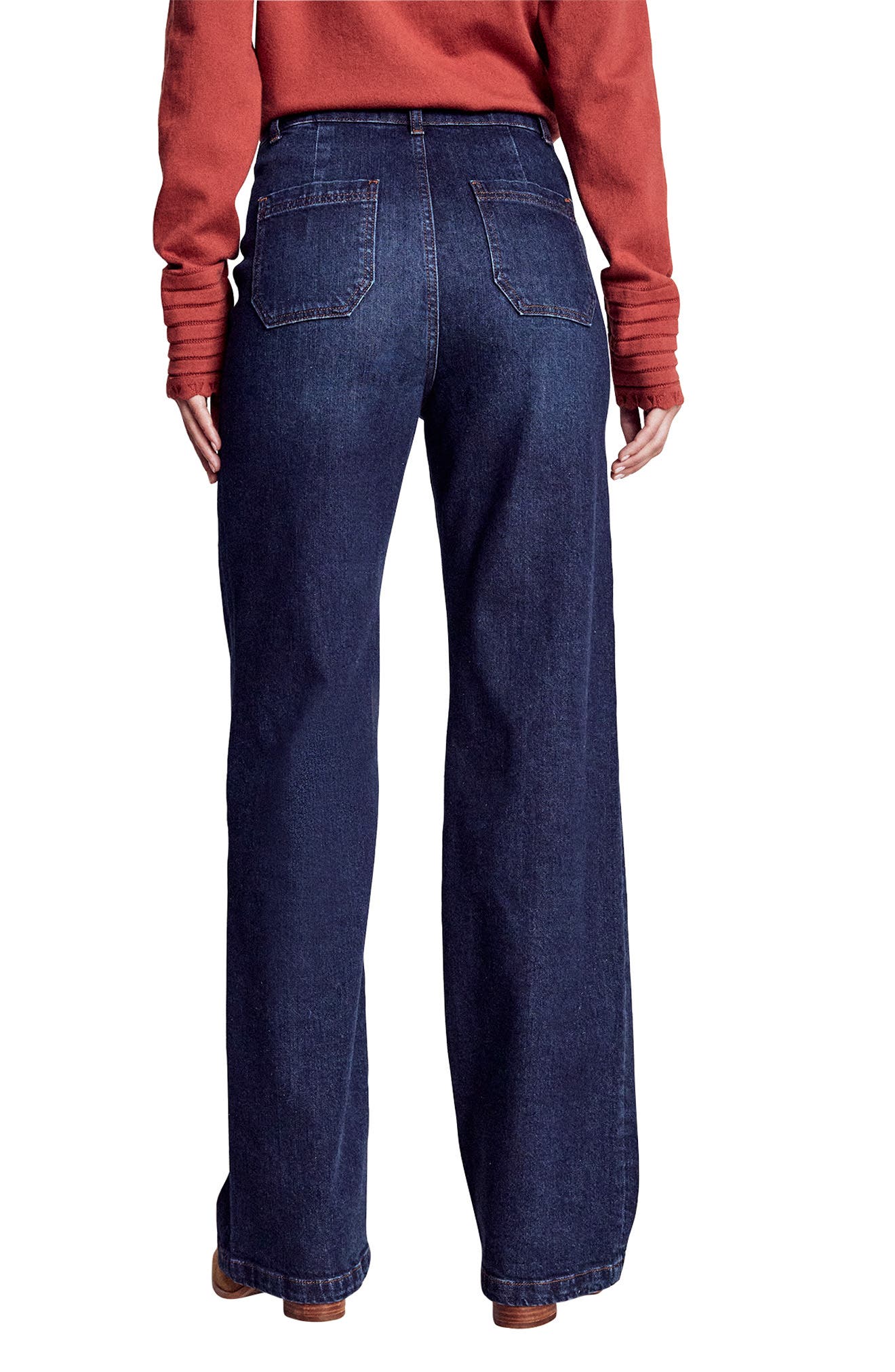 Patch Pocket Relaxed Straight Leg Jeans - image 2