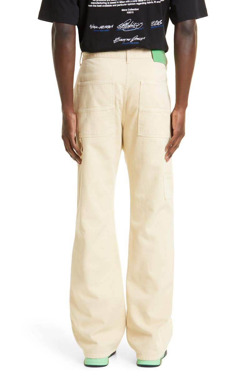 Off-White Vars Hamer Logo Patch Flare Leg Carpenter Pants, Alternate, color, 