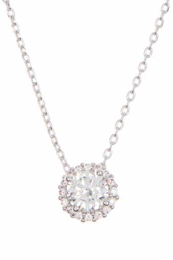 Adornia Swarovski Crystal Halo Necklace