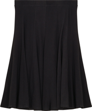 Diciannove Rib Knit Elastic Waist Wide Hem Godet Skirt