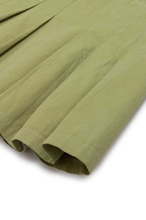 Nocturne Mini Pleated Skirt In Green