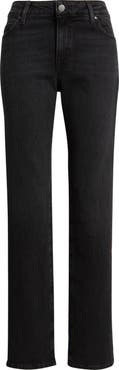 Treasure & Bond Mid Rise Straight Leg Jeans