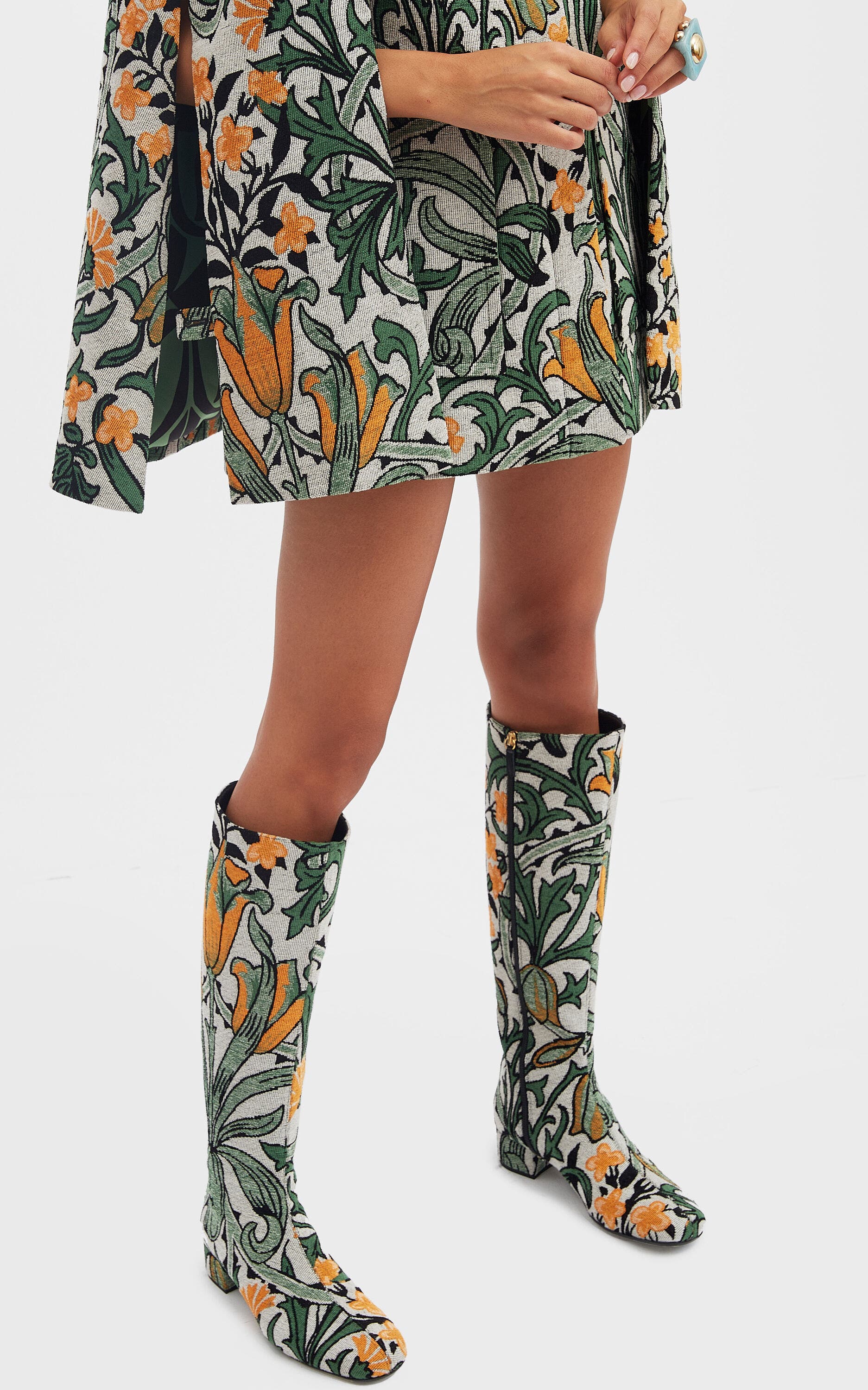 La DoubleJ Edie Boots Jacquard Delta Ivory, Alternate, color, 