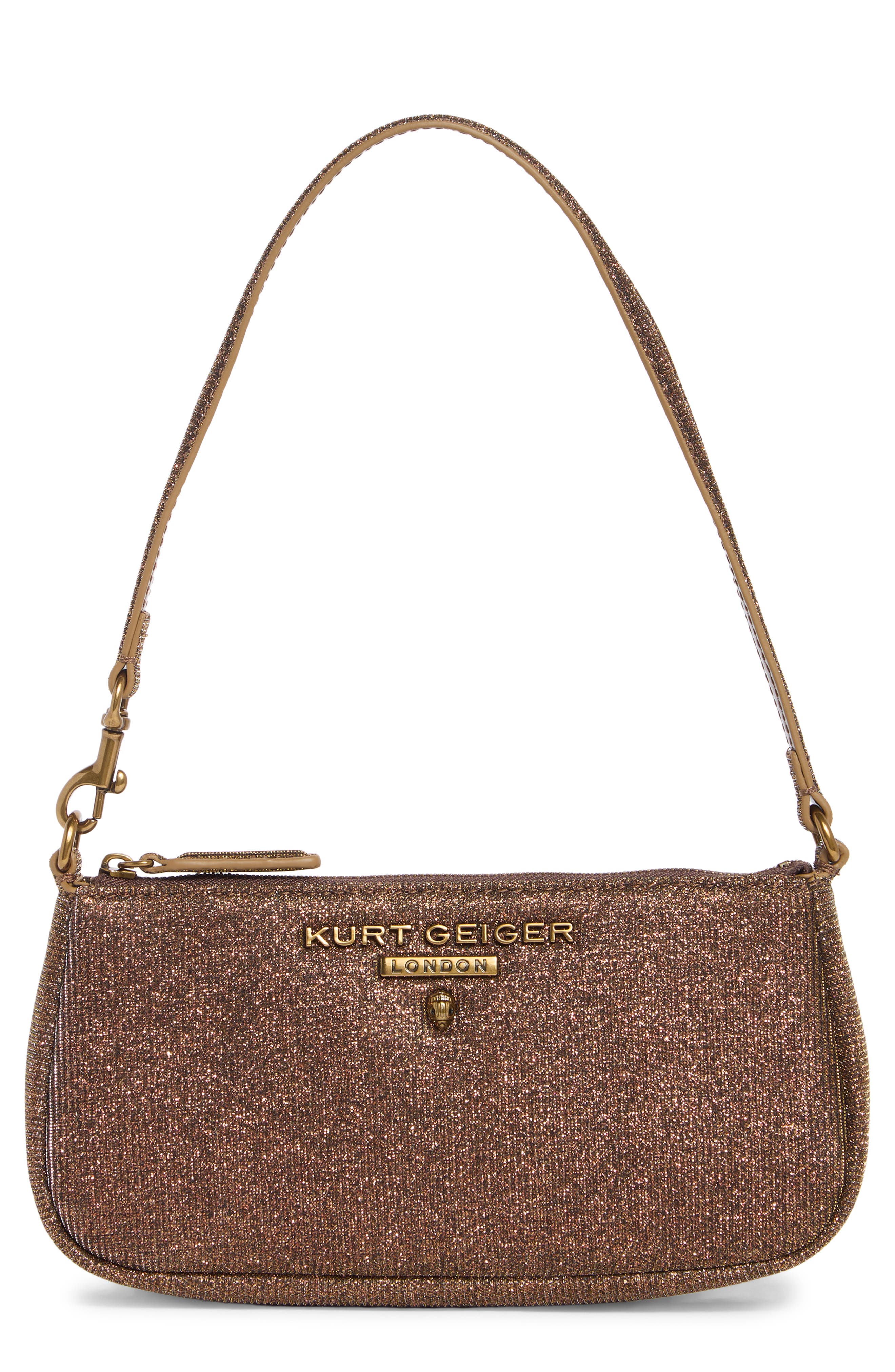 Kurt Geiger London Highgate Small Wristlet Shoulder Bag In Brown