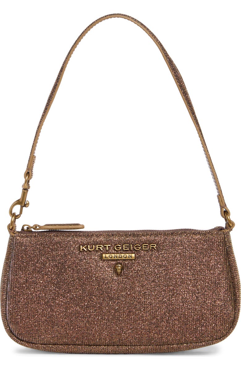 Kurt Geiger London Highgate Small Wristlet Shoulder Bag, Main, color, Bronze