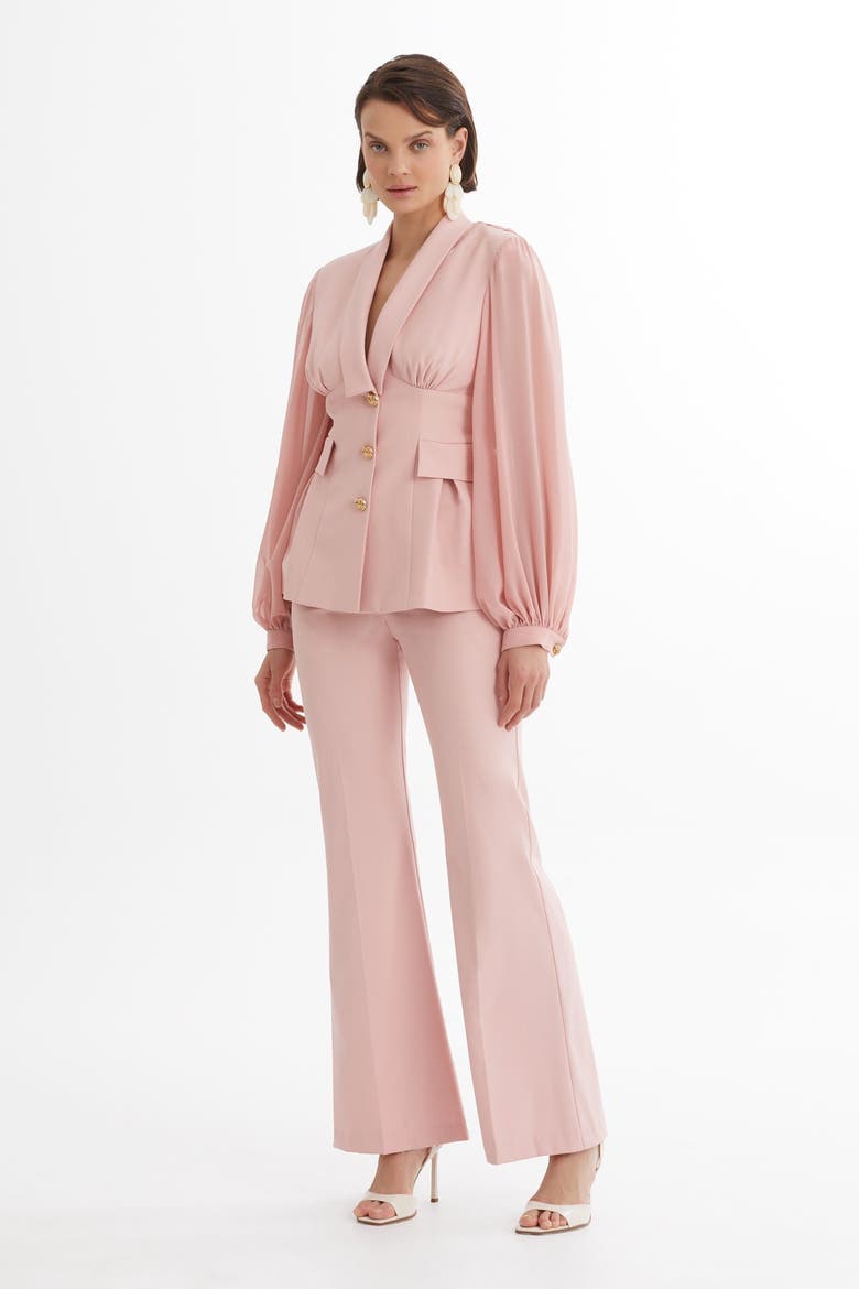 Orange V-Neck Suit Set, Alternate, color, Orange