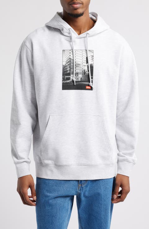 パーカー・フーディ OBEY Men Hoodies 112470216 GREY Obey - Hoodie for Man - Grey - 112470216-GREY | FRMODA.COM