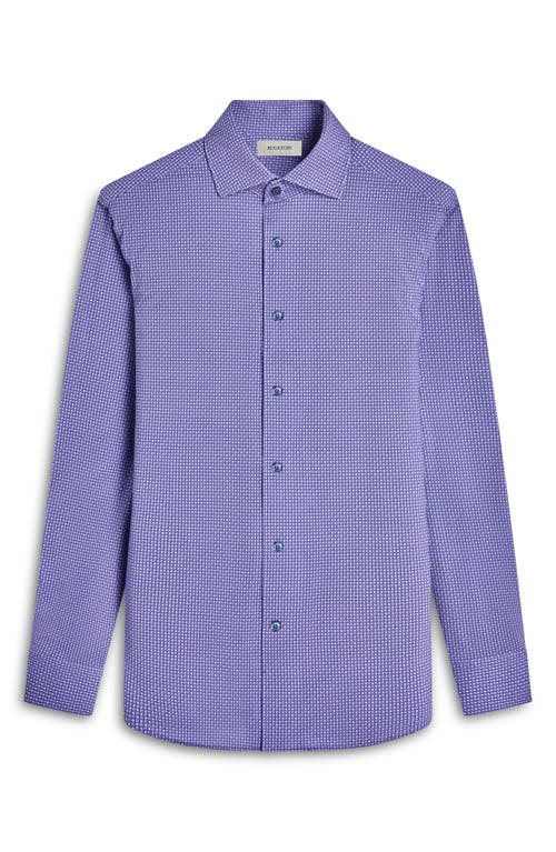 Bugatchi Devon Medallion Print Ooohcotton® Button-up Shirt In Lilac