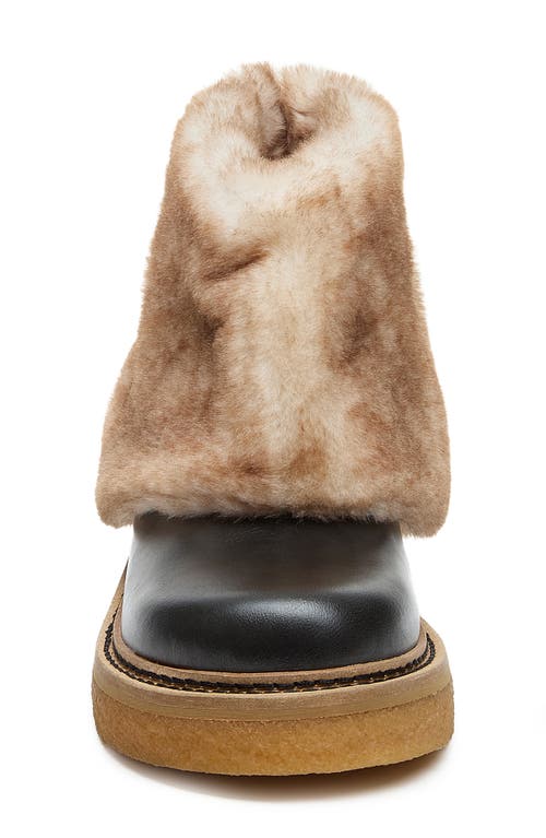Kelsi Dagger Brooklyn Calvin Faux Fur Cuff Bootie In Black