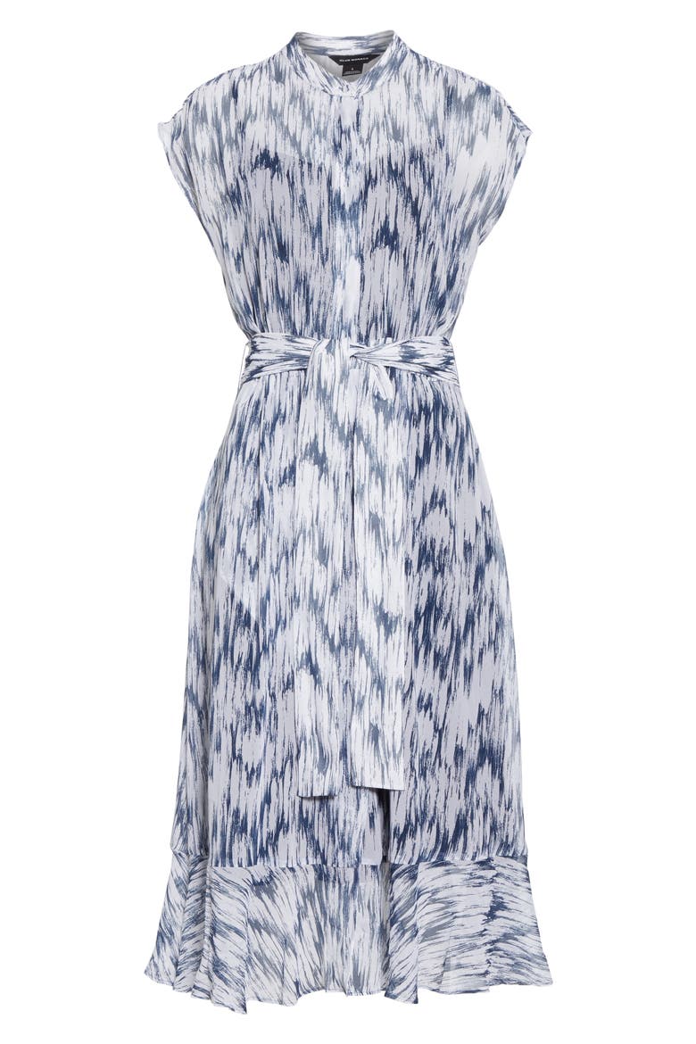 Dremah Silk Midi Dress, Alternate, color, NAVY MULTI