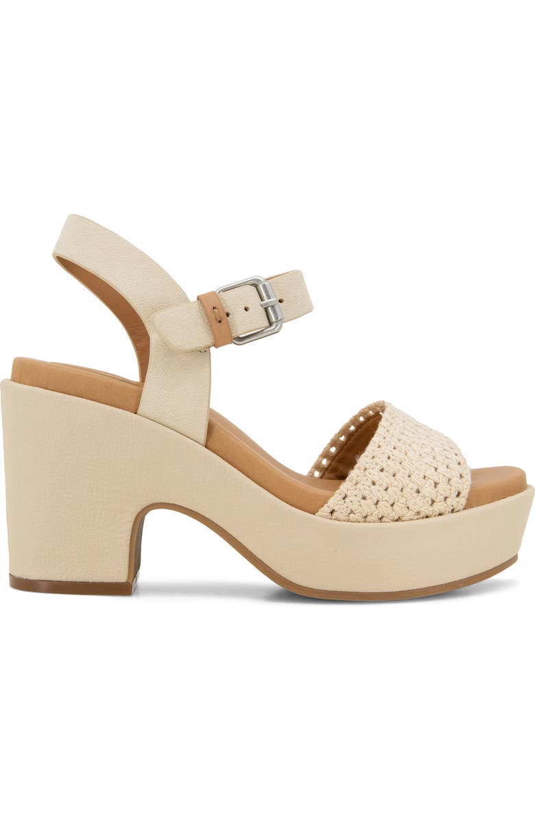 Gentle Souls Delilah Ankle Strap Platform Sandal, Alternate, color, Cream Fabric