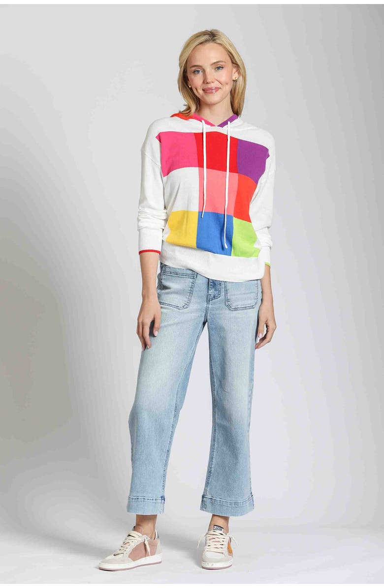 APNY Colorblock Hoodie, Alternate, color, White Multi