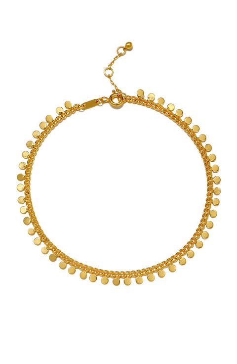 Shine a Light Gold Coin Chain Anklet
