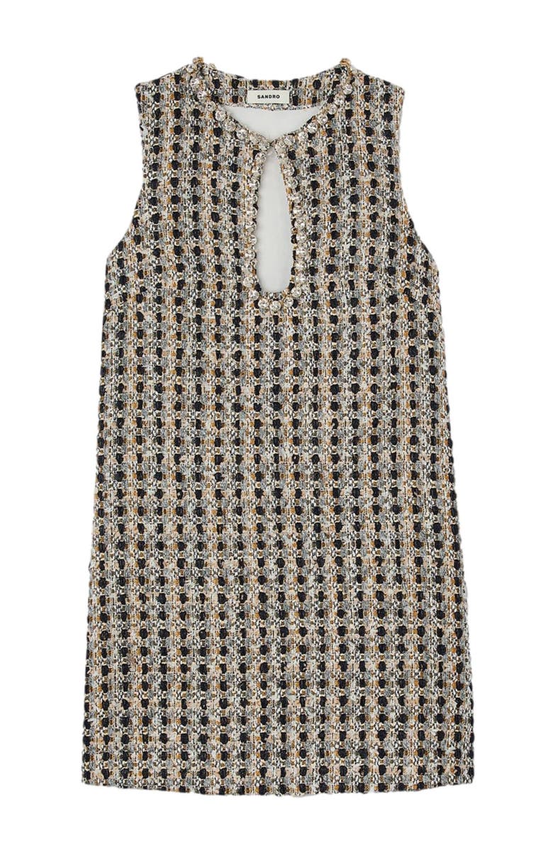 SANDRO Short tweed dress, Alternate, color, 