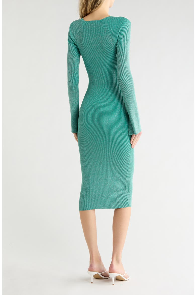 Boa Long Sleeve Twisted Front Dress, Alternate, color, JADE