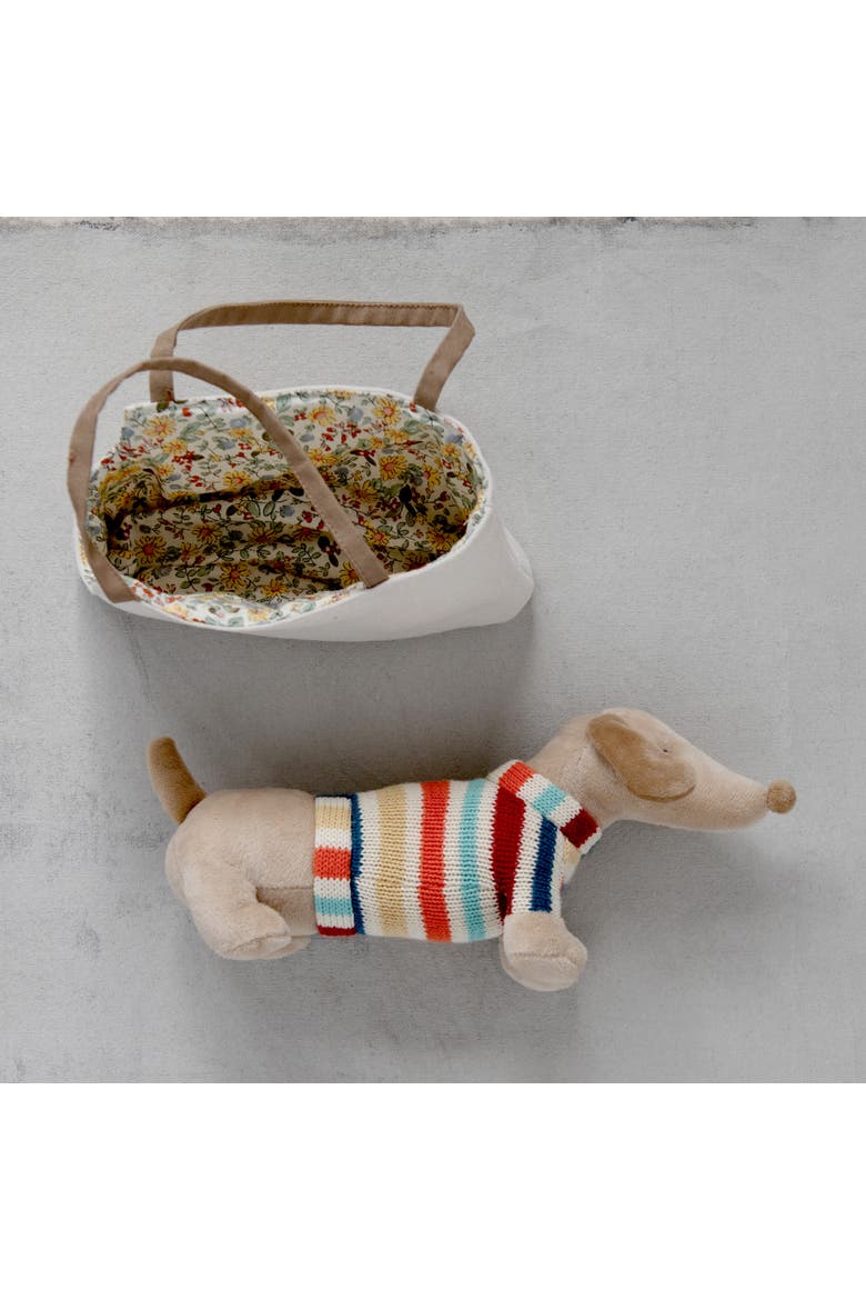Removable Dachshund in Dog Carrier, Alternate, color, Brown