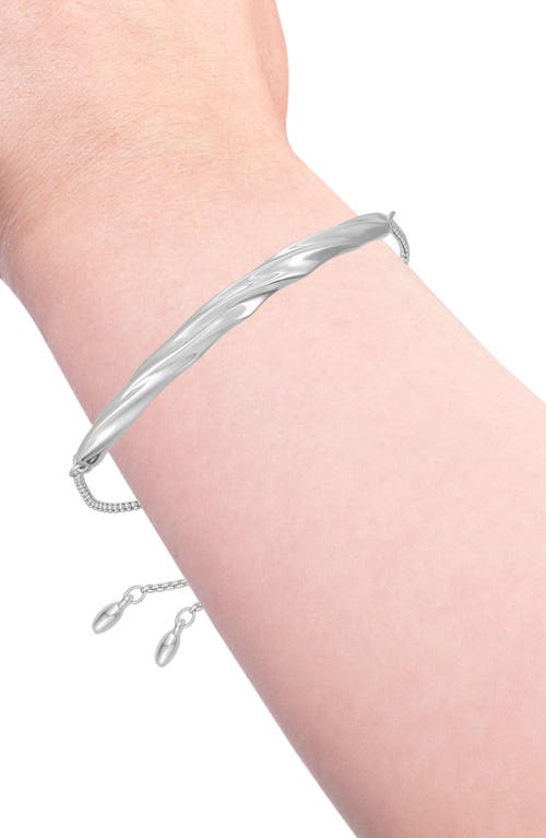 Vince Camuto Twisted Bar Slider Bracelet In Silver